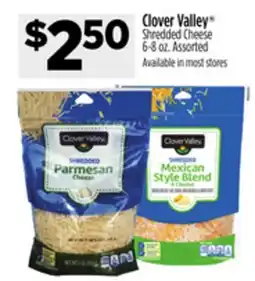 Dollar General Clover Valley Shredded Cheese offer