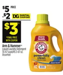 Dollar General Arm & Hammer Liquid Laundry Detergent offer