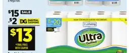 Dollar General True Living Paper Towels Ultra 8 Double Plus rolls offer