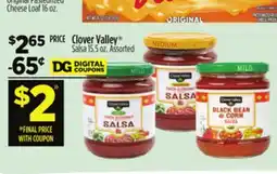 Dollar General Clover Valley Salsa offer
