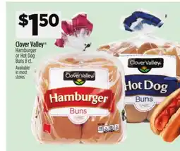 Dollar General Clover Valley Hamburger or Hot Dog Buns offer