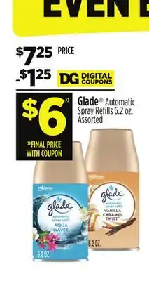 Dollar General Glade Automatic Spray Refills offer