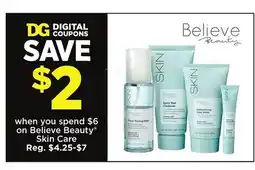 Dollar General Believe Beauty Skin Care offer