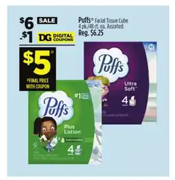 Dollar General Puffs Facial Tissue Cube offer