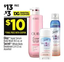 Dollar General Olay or Secret offer