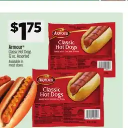 Dollar General Armour Classic Hot Dogs offer