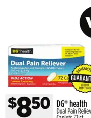 Dollar General DG health Dual Pain Reliever Caplets offer