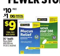 Dollar General DG health Mucus Relief offer