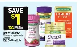Dollar General Nature's Bounty Vitamins or Supplements offer