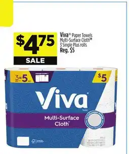 Dollar General Viva Paper Towels Multi-Surface Cloth offer