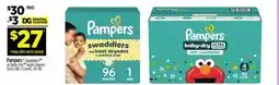 Dollar General Pampers Swaddlers or Baby-Dry Super Diapers offer