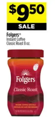 Dollar General Folgers Instant Coffee Classic Roast offer