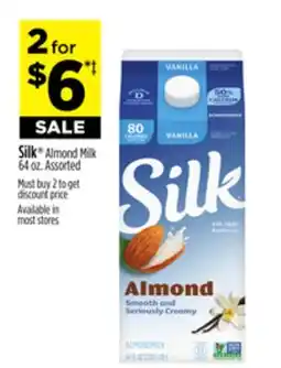 Dollar General Silk Almond Milk offer