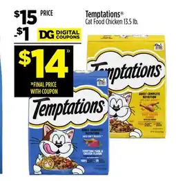 Dollar General Temptations Cat Food Chicken offer