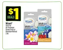 Dollar General Wizard Stick-On Air Freshener Ocean Fresh or Hawaiian Retreat offer