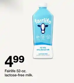 Target Fairlife 52-oz. lactose-free milk offer