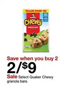 Target Select Quaker Chewy granola bars offer