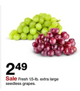 Target Fresh 1.5-lb. extra large seedless grapes offer