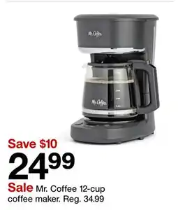 Target Mr. Coffee 12-cup coffee maker offer