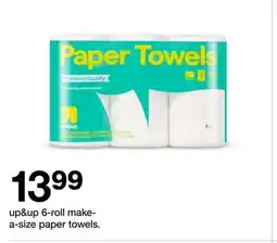 Target up & up 6-roll make-a-size paper towels offer