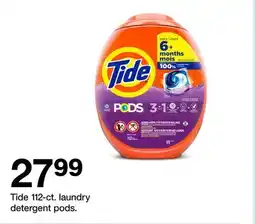 Target Tide 112-ct. laundry detergent pods offer