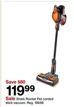 Target Shark Rocket Pet corded stick vacuum offer