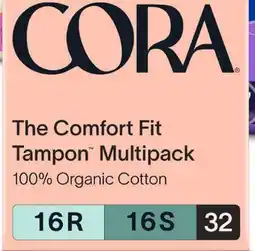 Target Cora 32-ct. multipack organic cotton tampons offer