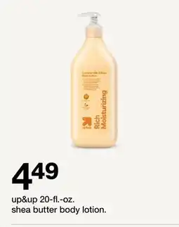 Target Up&Up 20 fl.-oz. Shea butter body lotion offer