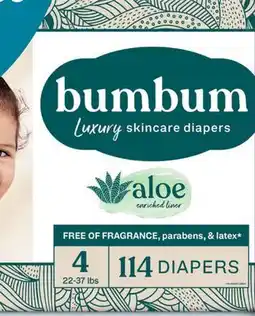 Target bumbum luxury 114-ct. skincare diapers offer
