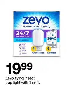 Target Zevo flying insect trap light with 1 refill offer