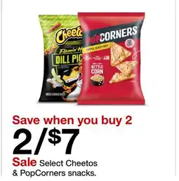 Target Select Cheetos & PopCorners snacks offer