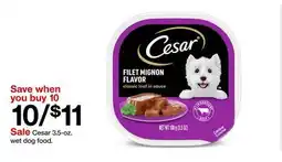 Target Cesar 3.5-oz. wet dog food offer