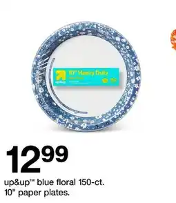 Target up&up blue floral 150-ct. 10 paper plates offer