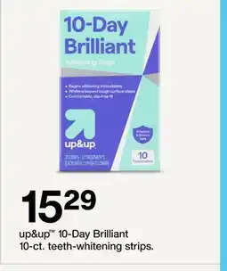 Target up&up 10-Day Brilliant 10-ct. teeth-whitening strips offer