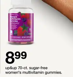 Target up & up 70-ct. sugar-free women's multivitamin gummies offer