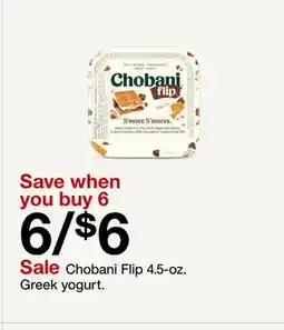 Target Chobani Flip 4.5-oz. Greek yogurt offer