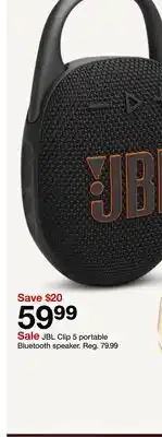 Target JBL Clip 5 portable Bluetooth speaker offer
