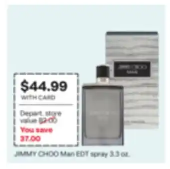 CVS JIMMY CHOO Man EDT spray 3.3 oz offer