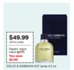 CVS DOLCE & GABBANA EDT spray 4.2 oz offer