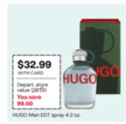 CVS HUGO Man EDT spray offer