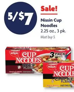 Family Dollar Nissin Cup Noodles offer
