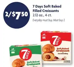 Family Dollar 7 Days Soft Baked Filled Croissants offer