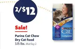 Family Dollar Purina Cat Chow Dry Cat Food offer