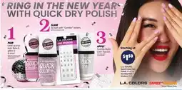 Family Dollar L.A. COLORS Quick Color Nail Polish .49 oz. or Gemlike Nail Stickers 30 ct offer