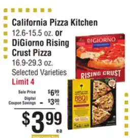 Smart & Final California Pizza Kitchen or DiGiorno Rising Crust Pizza offer