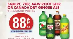 Smart & Final SQUIRT, 7UP, A & W ROOT BEER OR CANADA DRY GINGER ALE offer