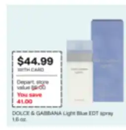 CVS DOLCE & GABBANA Light Blue EDT spray 1.6 oz offer