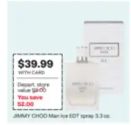 CVS JIMMY CHOO Man Ice EDT spray 3.3 oz offer