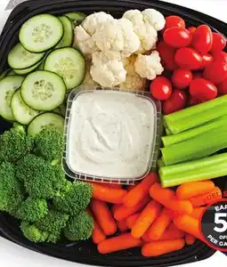 Hy-Vee 12 Hy-Vee Short Cuts freshly made vegetable tray with dip offer
