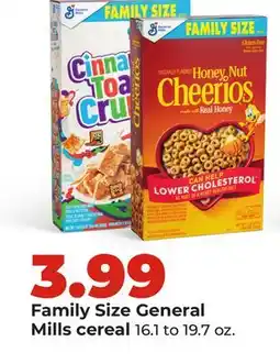Hy-Vee Family Size General Mills cereal offer